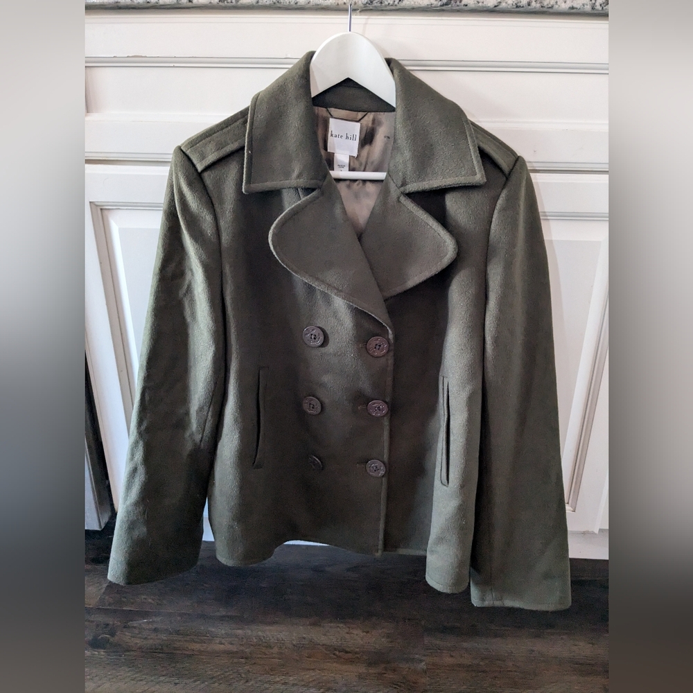 Pretty Kate Hill jacket size 12 wool green